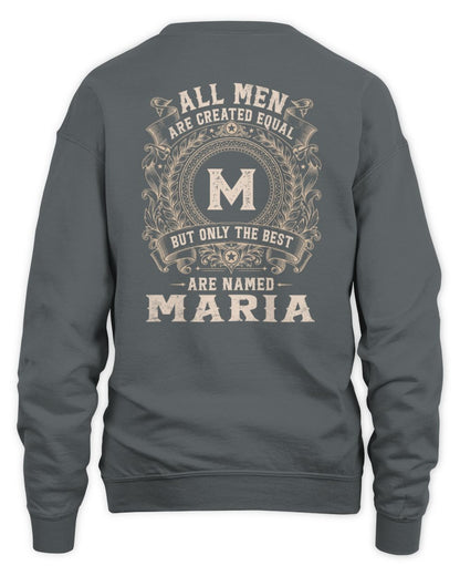 All Men Are Created Equal Cool Logo Shirt MARIA M1-60 / Unisex Sweatshirt / charcoal