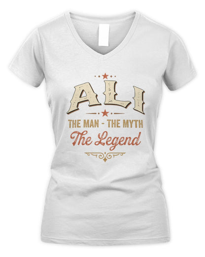 I'm Name I'm Not Rude I Just Have The Balls Funny T-Shirt ALI M1-77 / Women's V-Neck T-Shirt / white