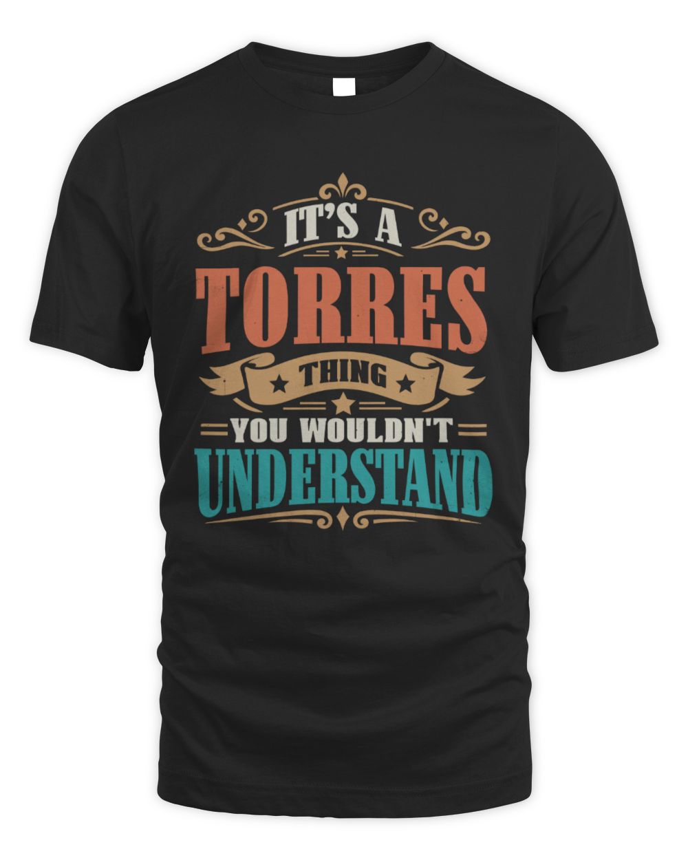 It’s a Name Thing Personalized Retro T-Shirt TORRES M1-47 / Unisex Standard T-Shirt / black