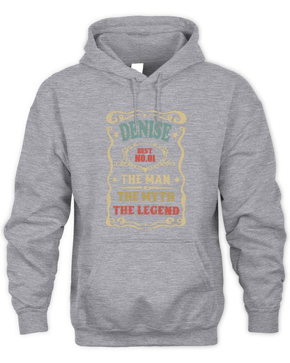The Man The Myth The Legend Vintage Gold Wine Shirt DENISE M1-52 / Unisex Hoodie / sport grey