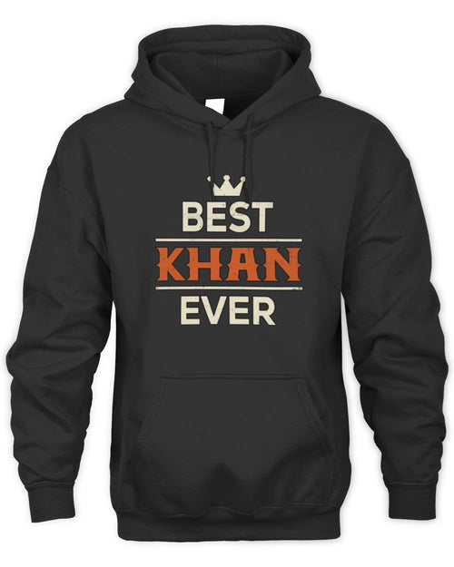 Best Your Name With Crown Shirt KHAN M1-59 / Unisex Hoodie / black