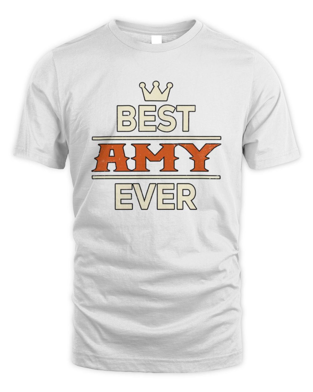 Best Your Name With Crown Shirt AMY M1-59 / Unisex Standard T-Shirt / white