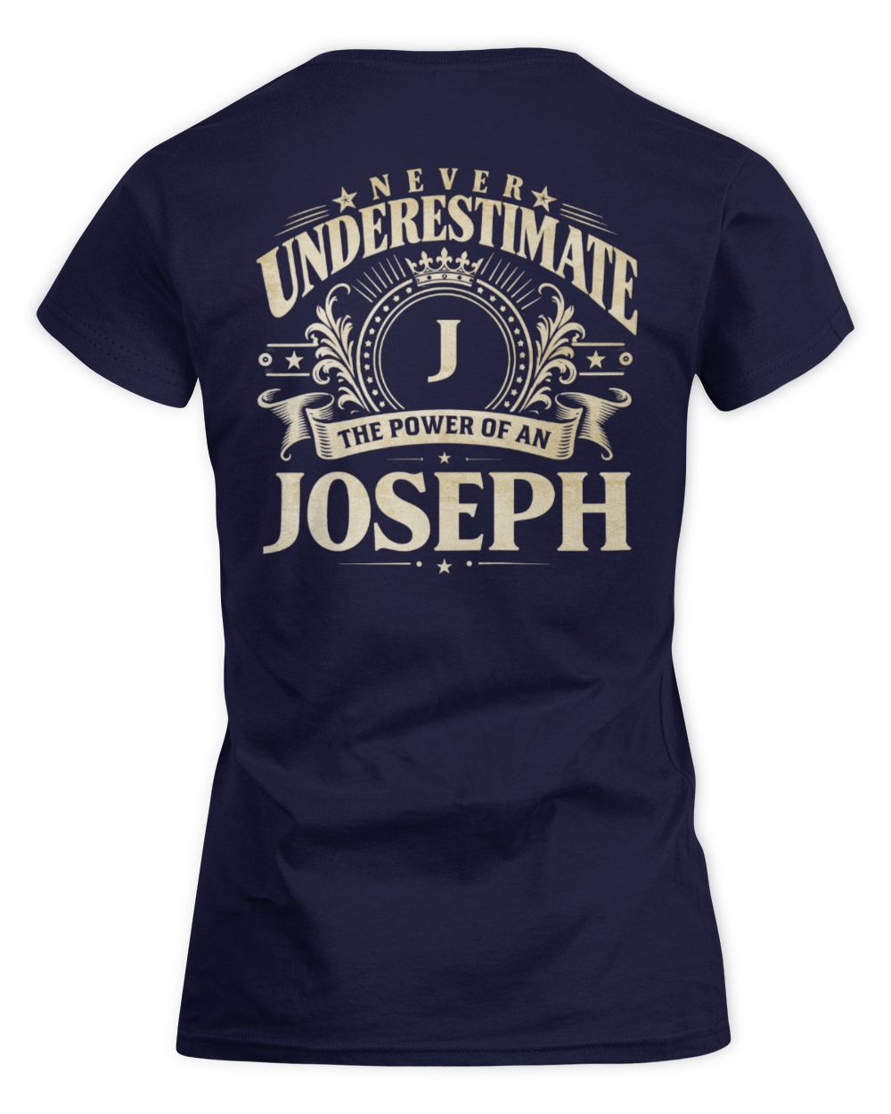 Never Underestimate Your Name Luxury Logo Shirt JOSEPH M1-63 / Women's Standard T-Shirt / navy