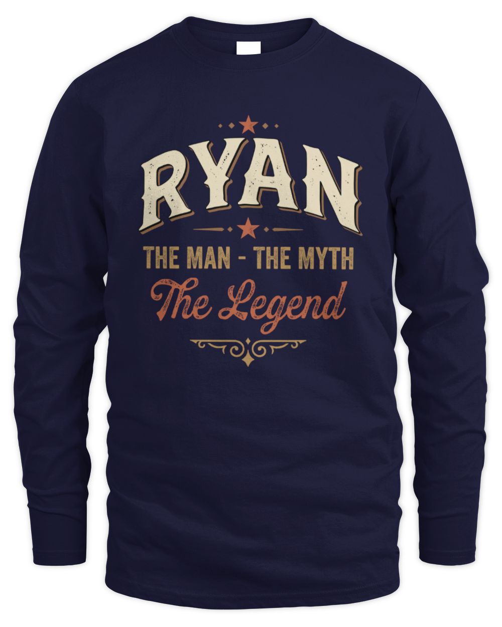 I'm Name I'm Not Rude I Just Have The Balls Funny T-Shirt RYAN M1-77 / Men's Long Sleeved T-Shirt / navy