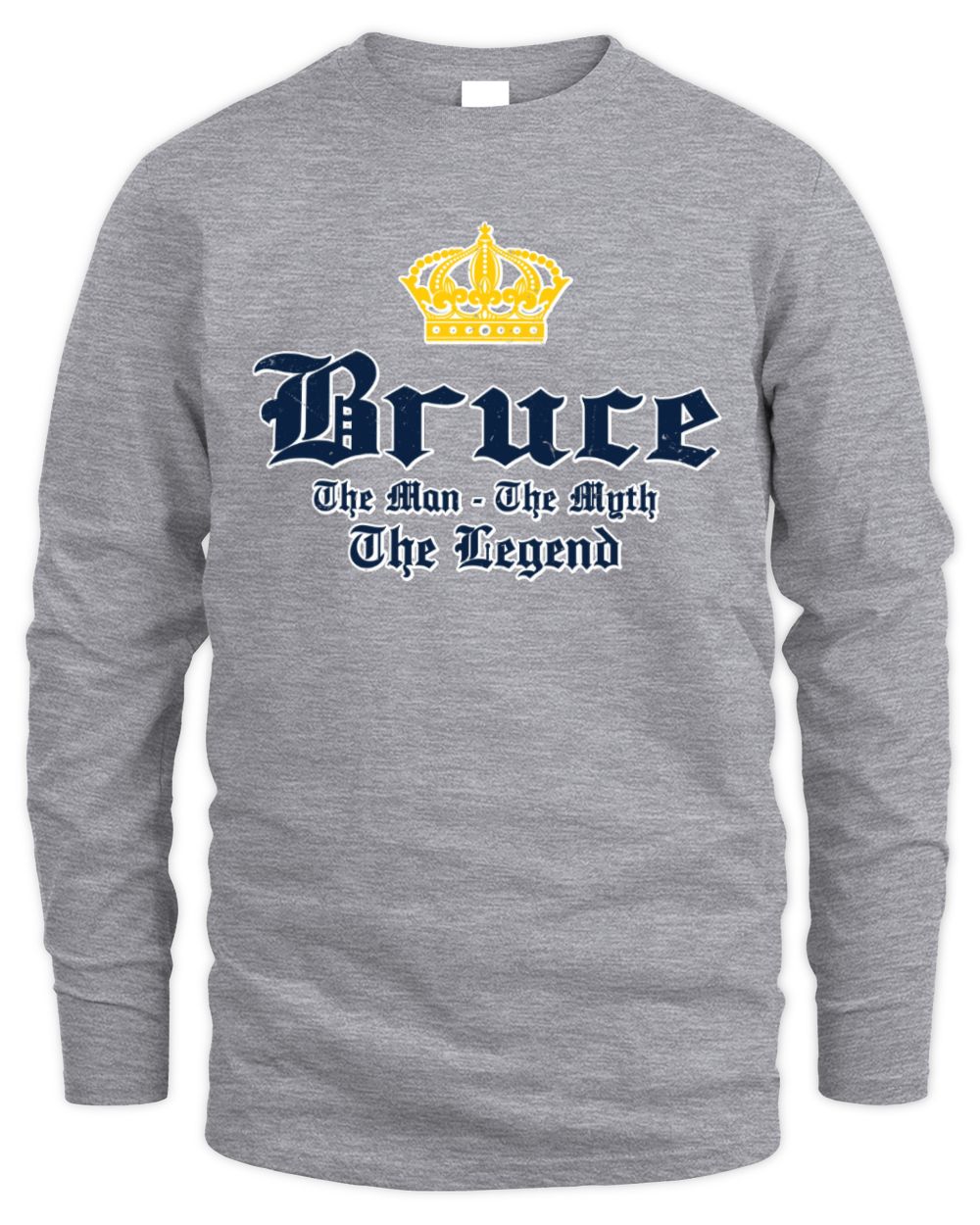 The Man The Myth The Legend Corona Beer T-Shirt BRUCE M1-S83 / Men's Long Sleeved T-Shirt / sport grey