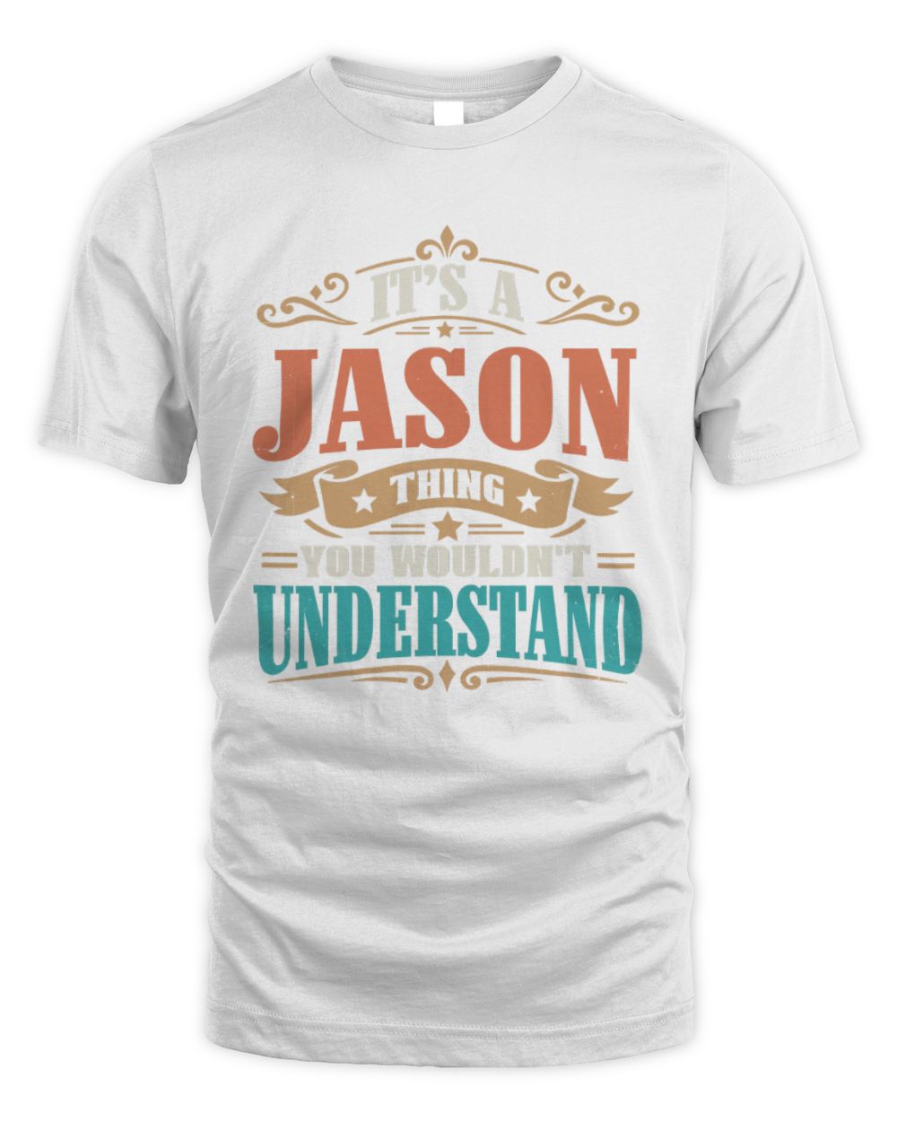 It’s a Name Thing Personalized Retro T-Shirt JASON M1-47 / Unisex Standard T-Shirt / white
