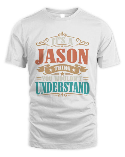 It’s a Name Thing Personalized Retro T-Shirt JASON M1-47 / Unisex Standard T-Shirt / white
