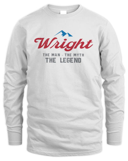 The Man The Myth The Legend Coors Light Beer T-Shirt WRIGHT M1-S84 / Men's Long Sleeved T-Shirt / white