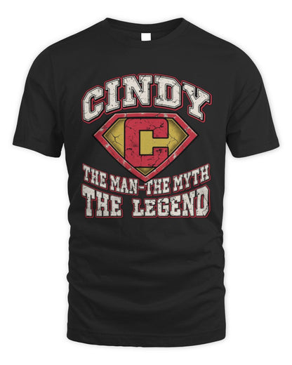 The Man The Myth The Legend Superman Graphic T-Shirt CINDY M1-74 / Unisex Standard T-Shirt / black