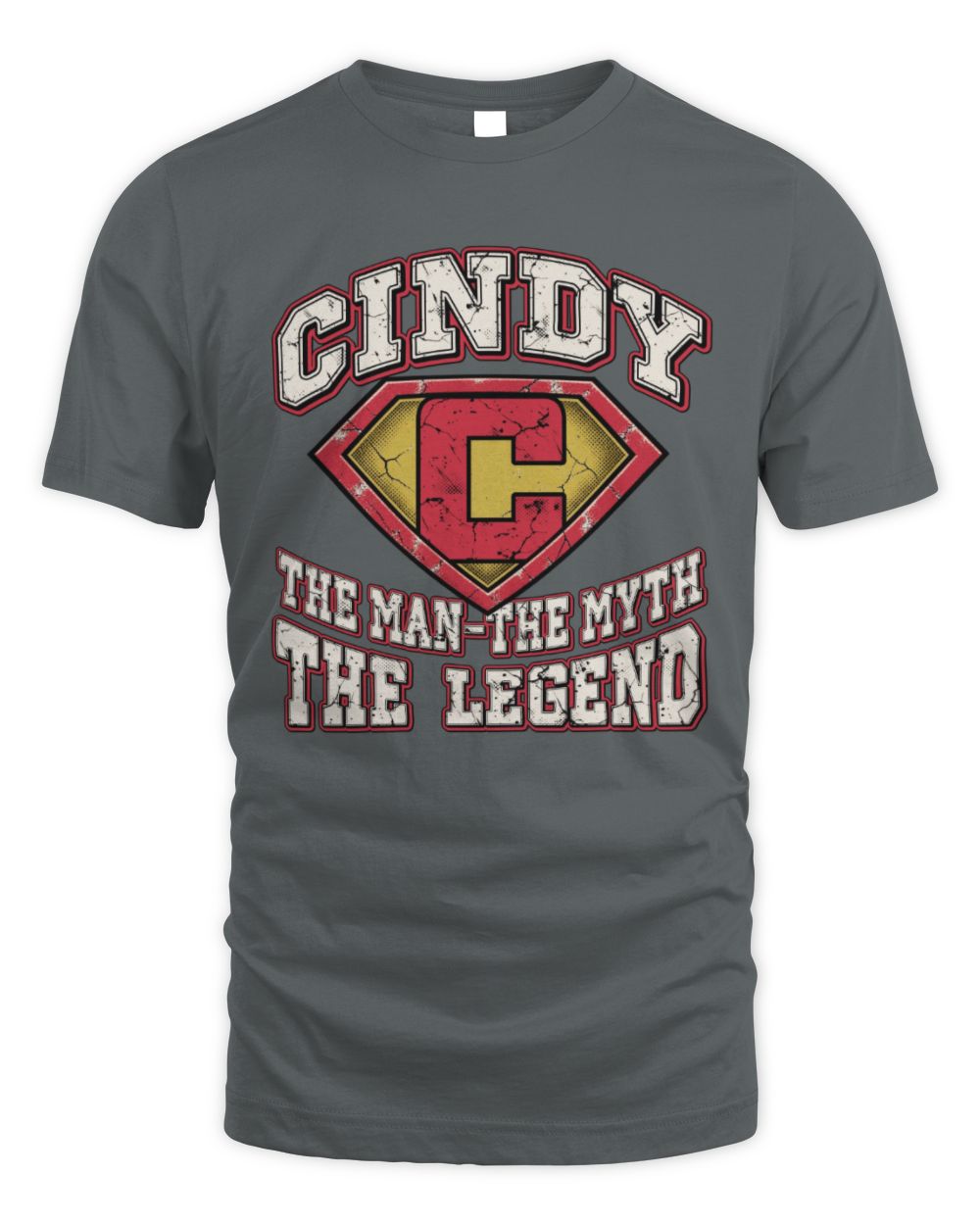 The Man The Myth The Legend Superman Graphic T-Shirt CINDY M1-74 / Unisex Standard T-Shirt / charcoal