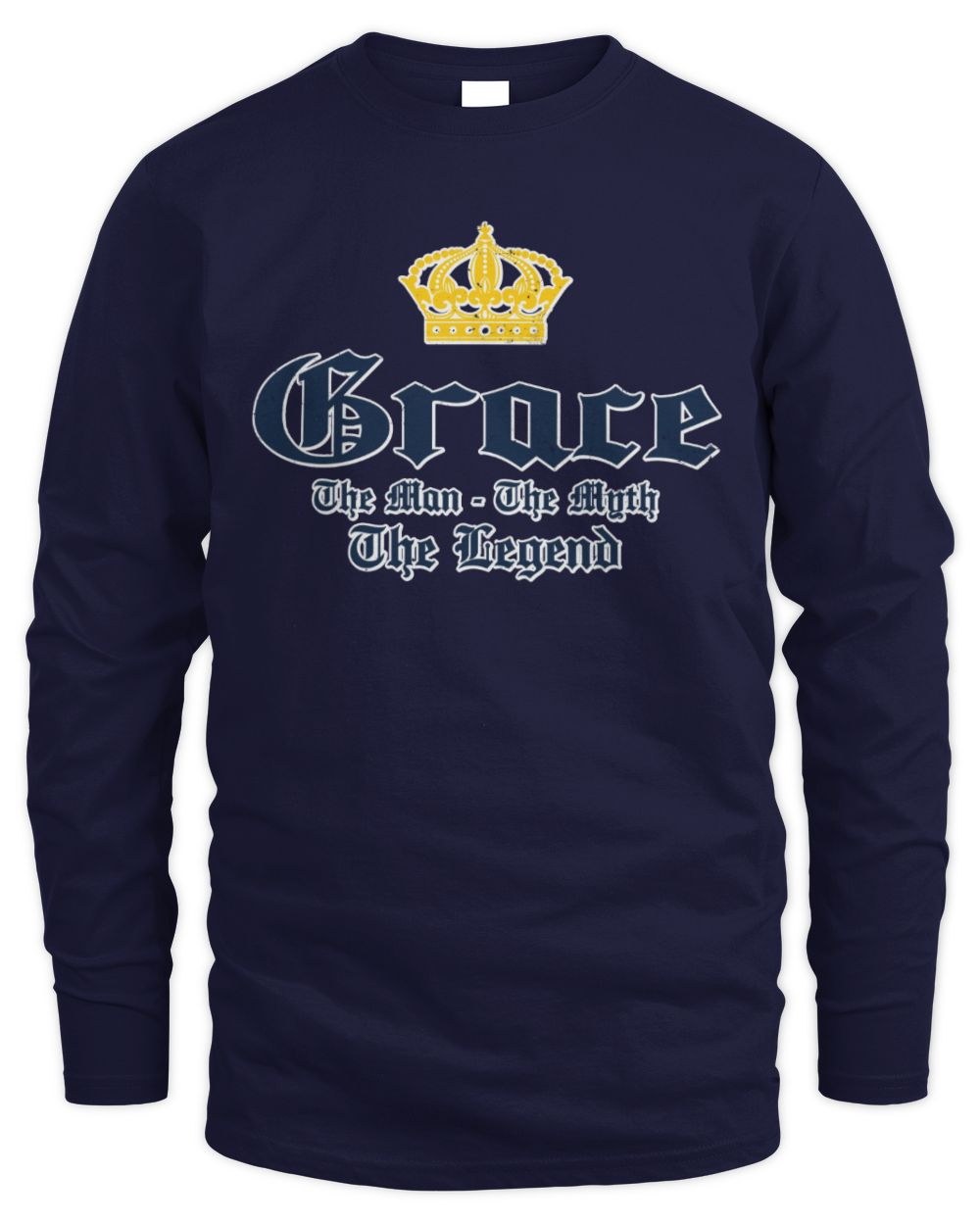 The Man The Myth The Legend Corona Beer T-Shirt GRACE M1-S83 / Men's Long Sleeved T-Shirt / navy