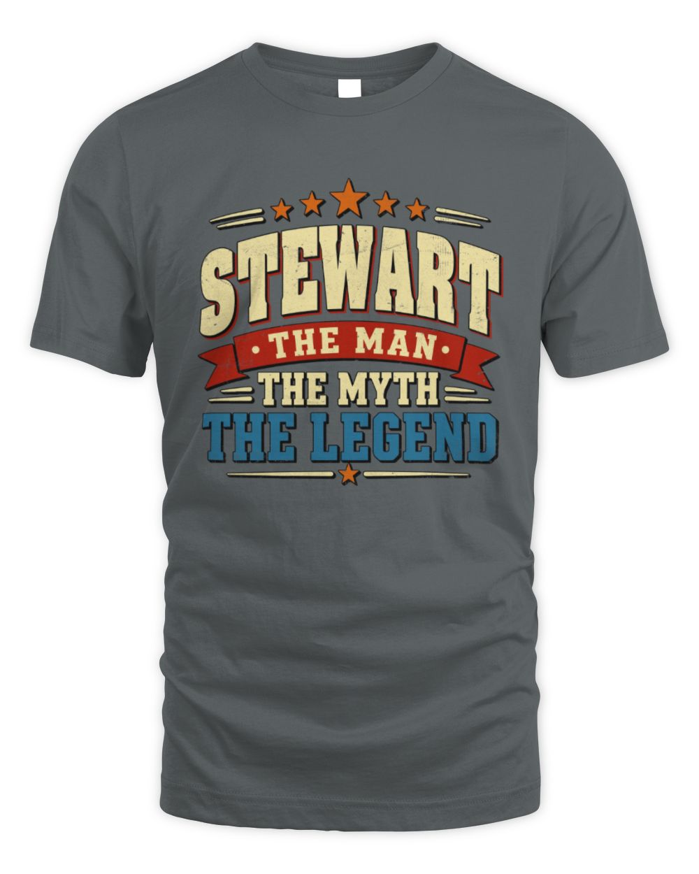 The Man The Myth The Legend Ribbon Vintage T-Shirt STEWART M1-56 / Unisex Standard T-Shirt / charcoal