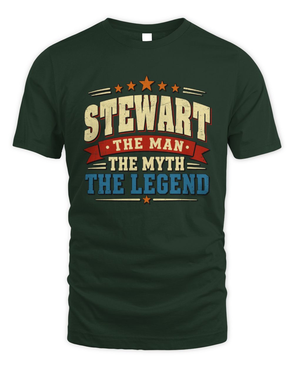 The Man The Myth The Legend Ribbon Vintage T-Shirt STEWART M1-56 / Unisex Standard T-Shirt / forest green