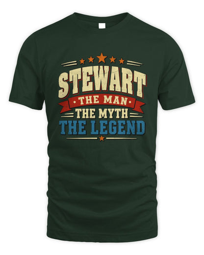 The Man The Myth The Legend Ribbon Vintage T-Shirt STEWART M1-56 / Unisex Standard T-Shirt / forest green