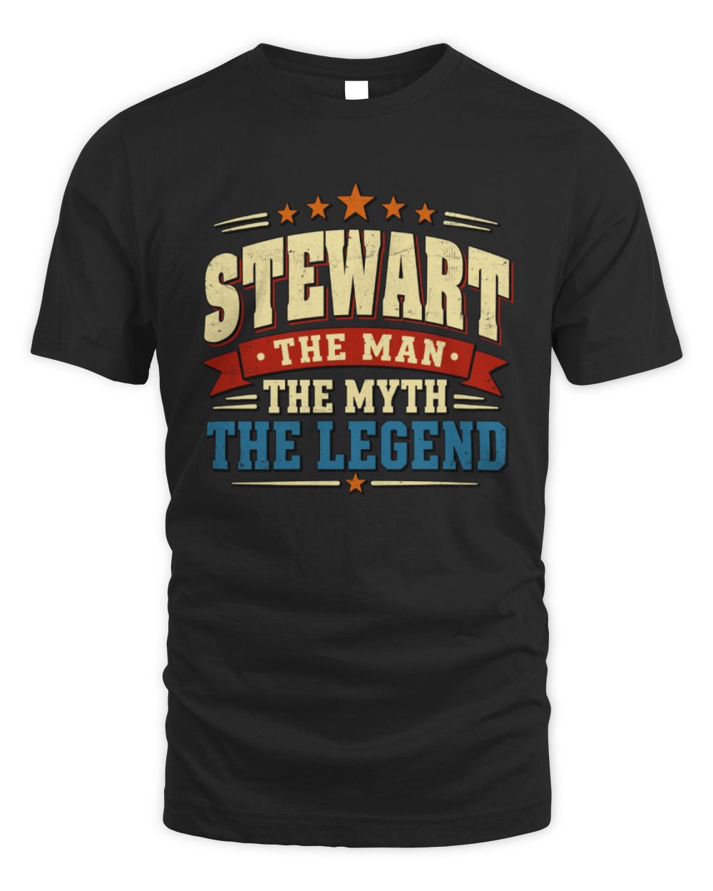 The Man The Myth The Legend Ribbon Vintage T-Shirt STEWART M1-56 / Unisex Standard T-Shirt / black
