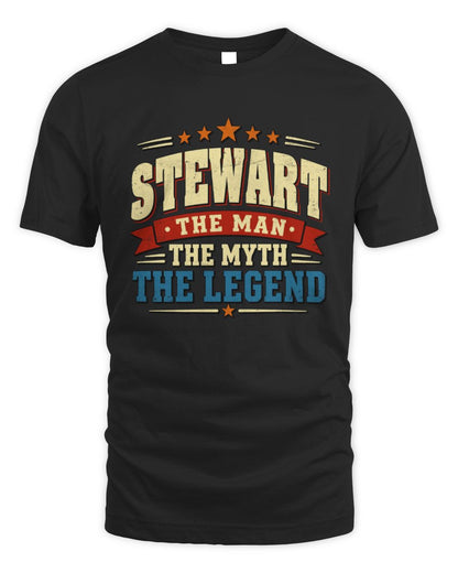 The Man The Myth The Legend Ribbon Vintage T-Shirt STEWART M1-56 / Unisex Standard T-Shirt / black