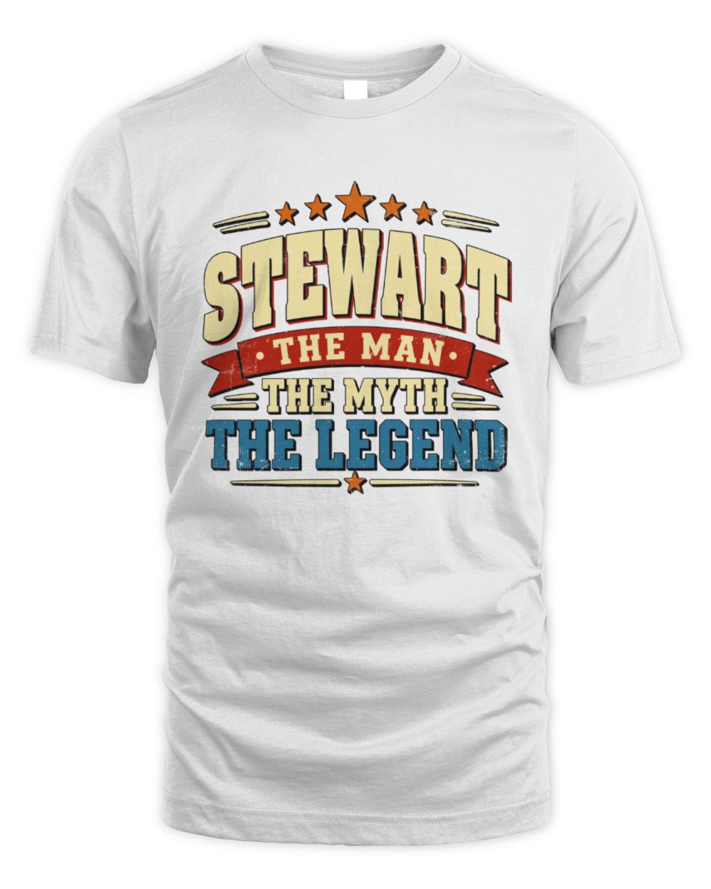 The Man The Myth The Legend Ribbon Vintage T-Shirt STEWART M1-56 / Unisex Standard T-Shirt / white