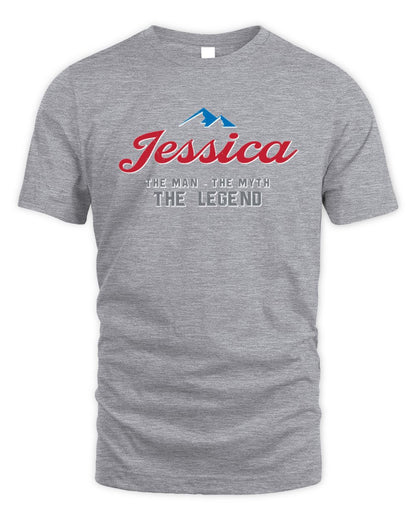 The Man The Myth The Legend Coors Light Beer T-Shirt JESSICA M1-S84 / Unisex Standard T-Shirt / sport grey