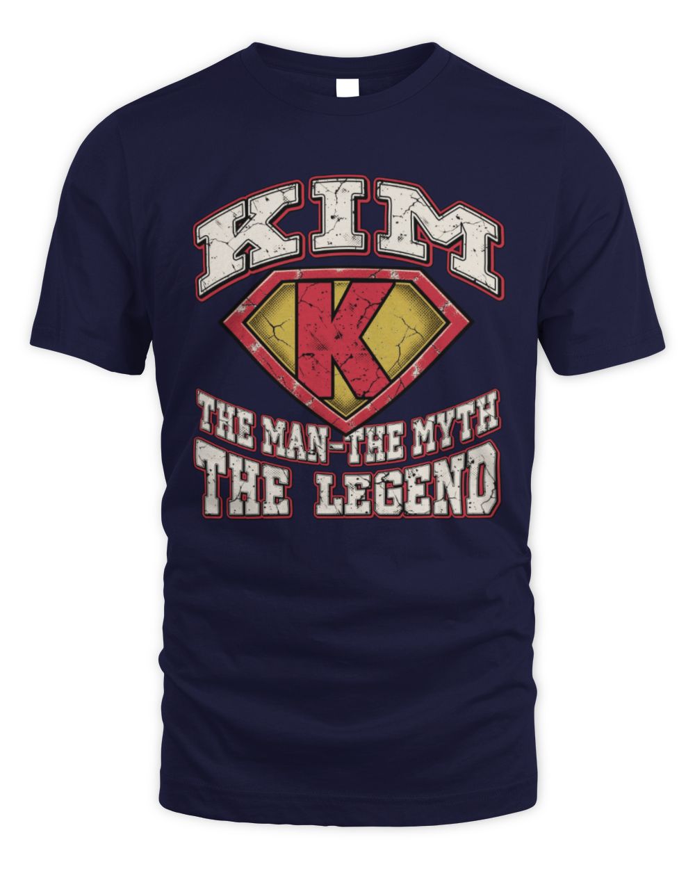 The Man The Myth The Legend Superman Graphic T-Shirt KIM M1-74 / Unisex Standard T-Shirt / navy