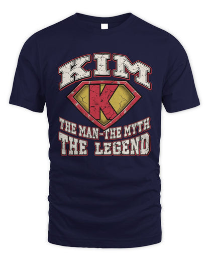 The Man The Myth The Legend Superman Graphic T-Shirt KIM M1-74 / Unisex Standard T-Shirt / navy