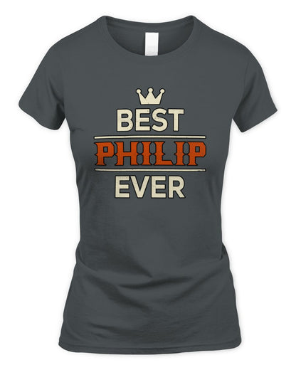 Best Your Name With Crown Shirt PHILIP M1-59 / Women's Standard T-Shirt / charcoal