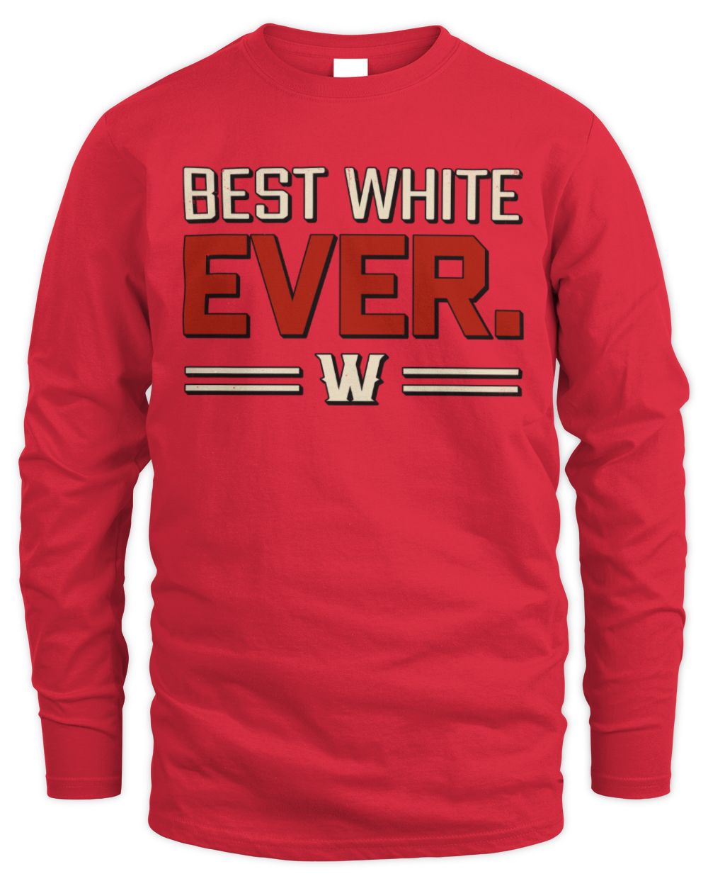 Best Your Name Ever Cool Shirt WHITE M1-58 / Men's Long Sleeved T-Shirt / red