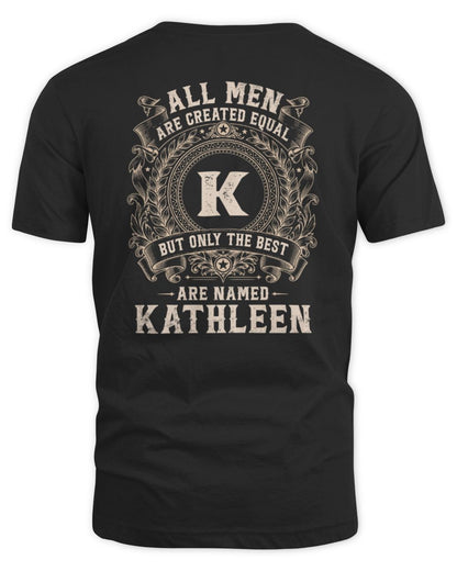 All Men Are Created Equal Cool Logo Shirt KATHLEEN M1-60 / Unisex Standard T-Shirt / black