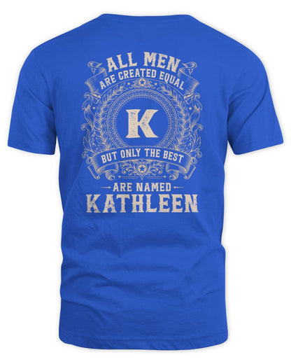 All Men Are Created Equal Cool Logo Shirt KATHLEEN M1-60 / Unisex Standard T-Shirt / royal