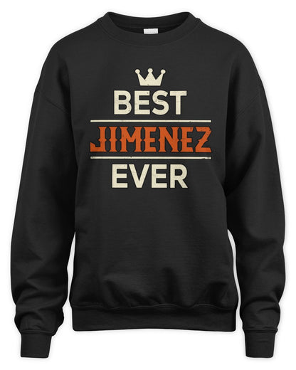 Best Your Name With Crown Shirt JIMENEZ M1-59 / Unisex Sweatshirt / black