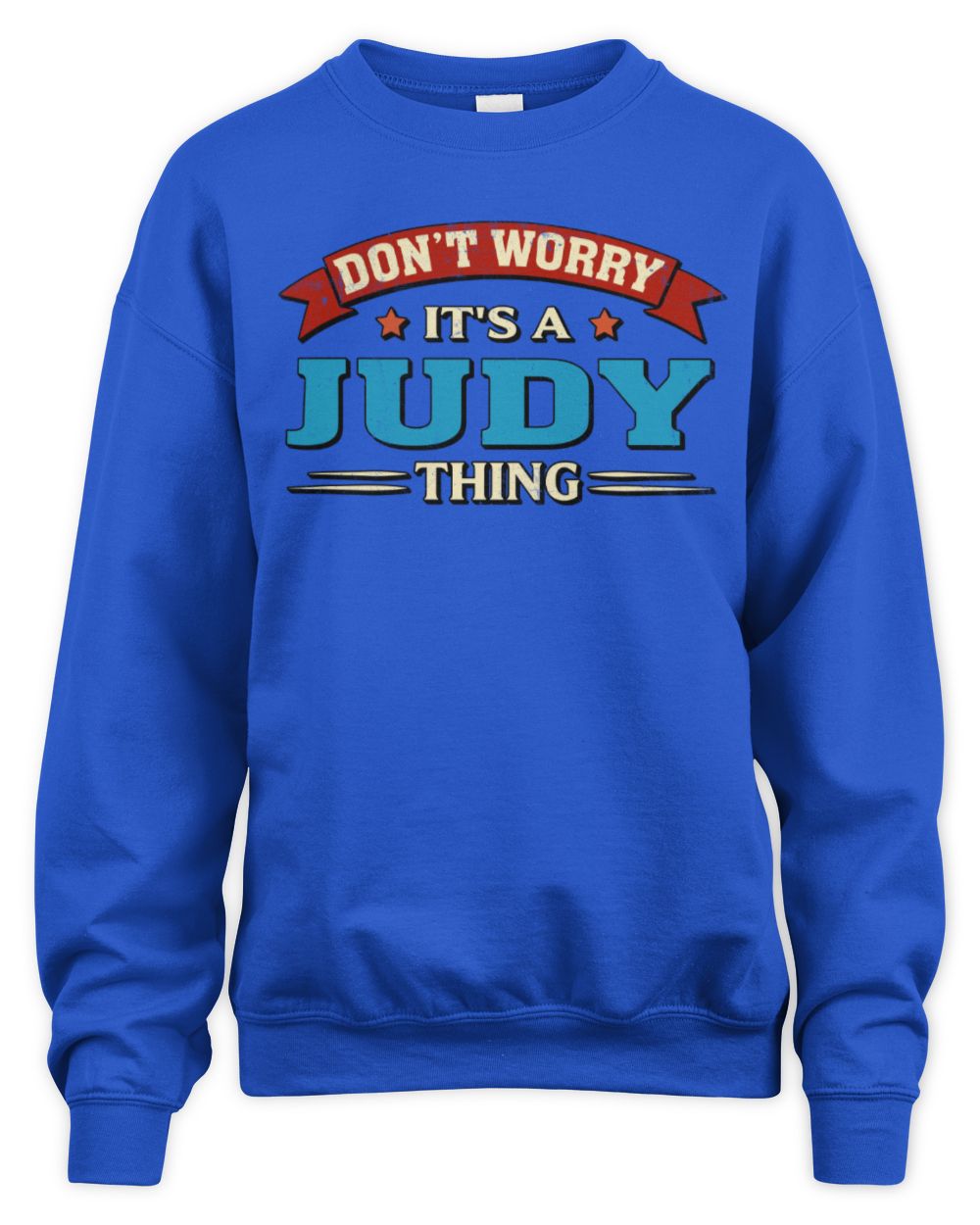 Don't Worry It's a Your Name Thing Funny Retro T-Shirt JUDY M1-57 / Unisex Sweatshirt / royal