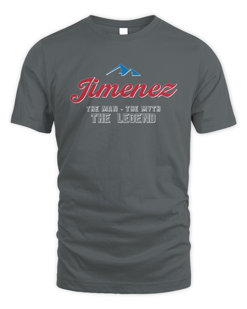 The Man The Myth The Legend Coors Light Beer T-Shirt JIMENEZ M1-S84 / Unisex Standard T-Shirt / charcoal