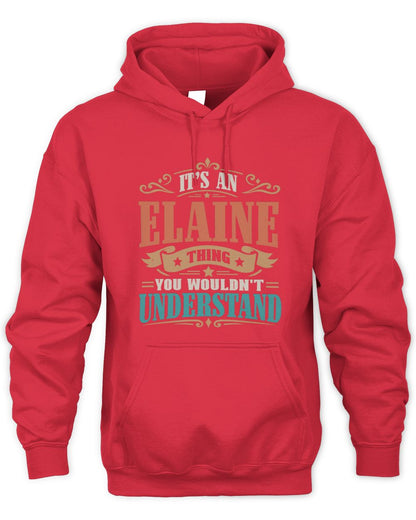 It’s a Name Thing Personalized Retro T-Shirt ELAINE M1-47 / Unisex Hoodie / red