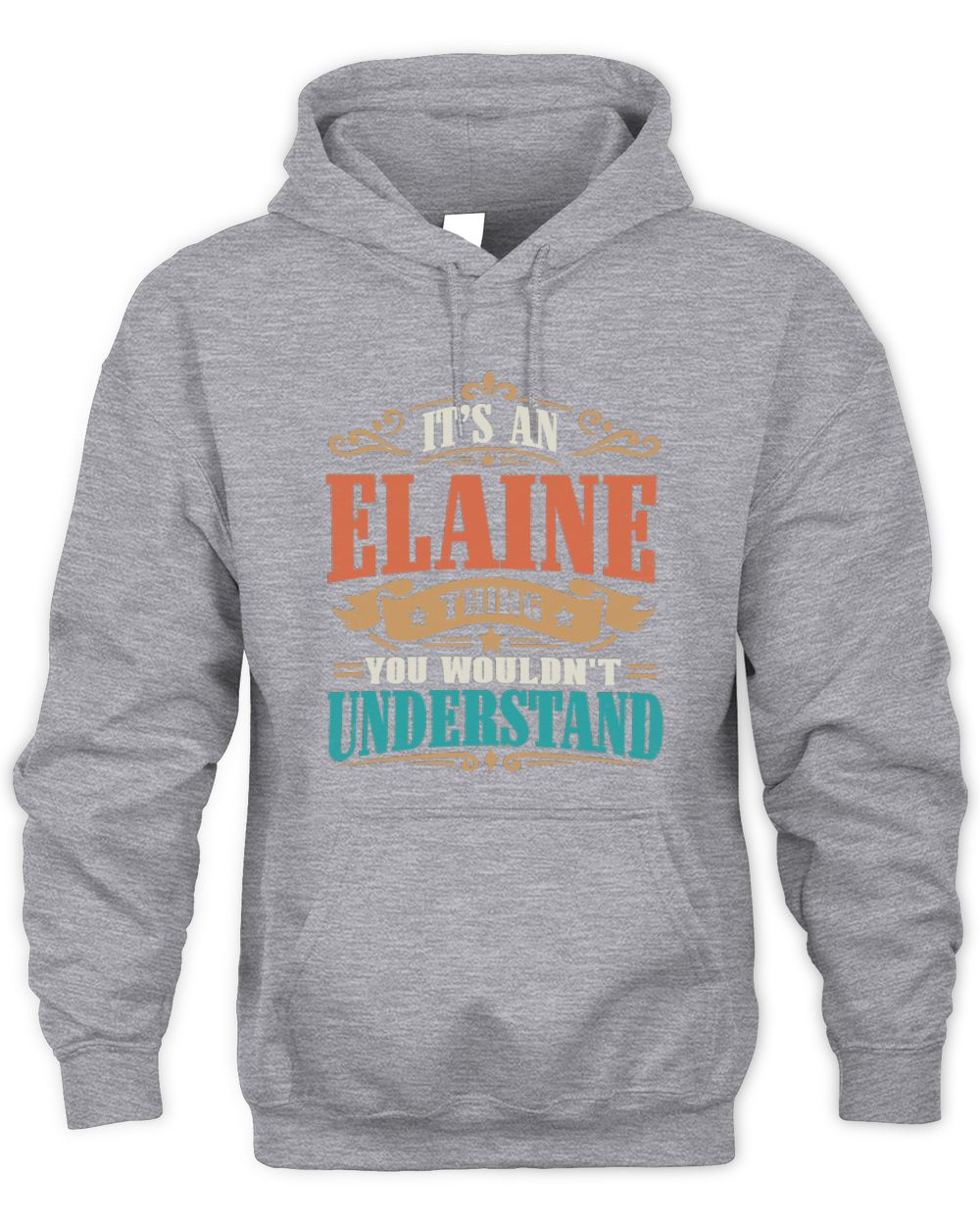 It’s a Name Thing Personalized Retro T-Shirt ELAINE M1-47 / Unisex Hoodie / sport grey