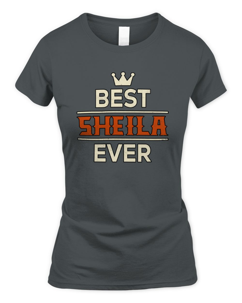 Best Your Name With Crown Shirt SHEILA M1-59 / Women's Standard T-Shirt / charcoal