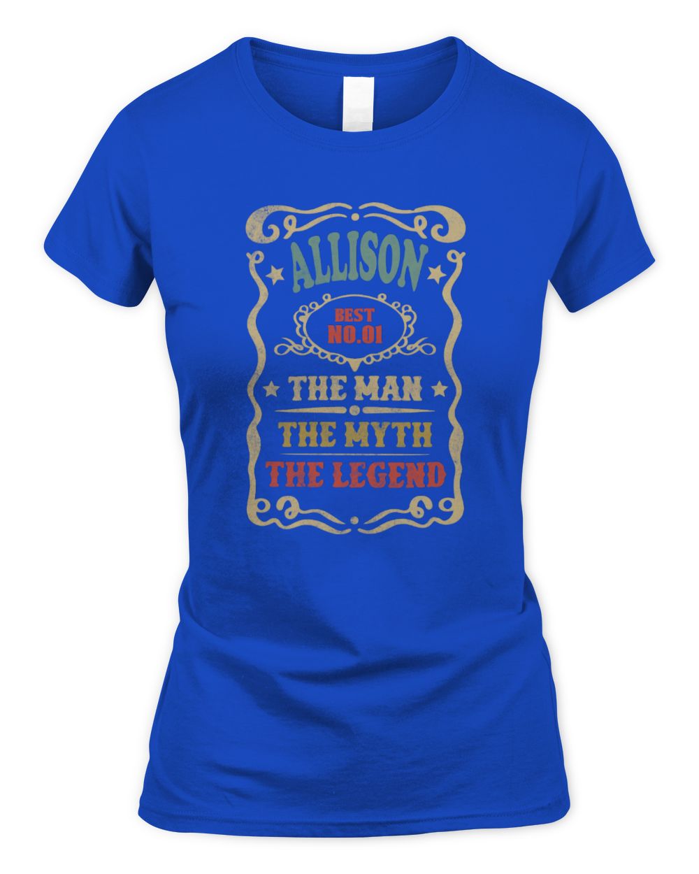 The Man The Myth The Legend Vintage Gold Wine Shirt ALLISON M1-52 / Women's Standard T-Shirt / royal