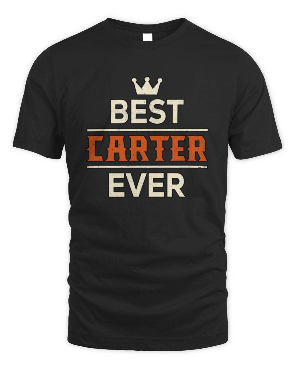 Best Your Name With Crown Shirt CARTER M1-59 / Unisex Standard T-Shirt / black