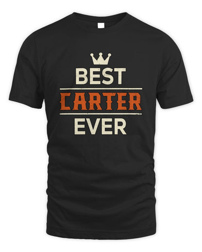 Best Your Name With Crown Shirt CARTER M1-59 / Unisex Standard T-Shirt / black