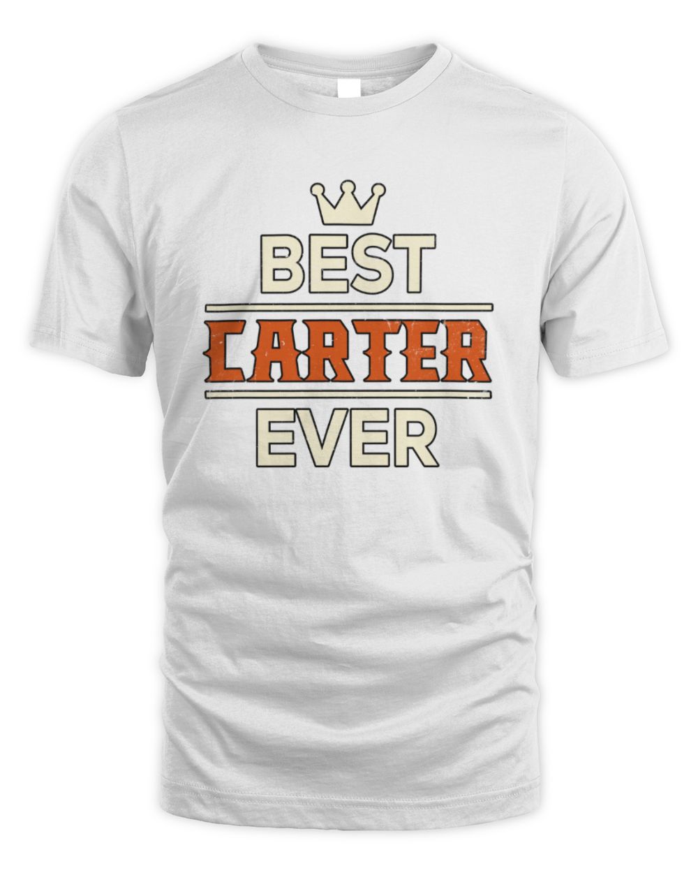 Best Your Name With Crown Shirt CARTER M1-59 / Unisex Standard T-Shirt / white
