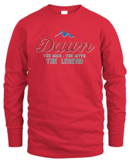 The Man The Myth The Legend Coors Light Beer T-Shirt DAWN M1-S84 / Men's Long Sleeved T-Shirt / red