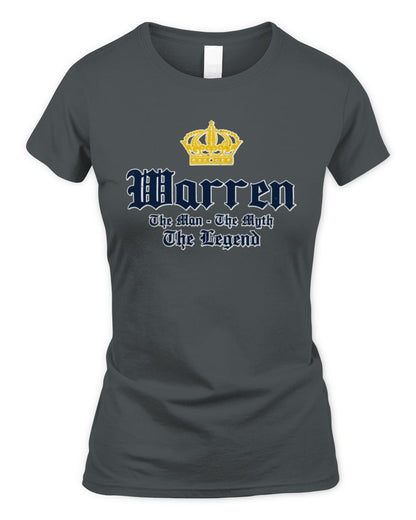 The Man The Myth The Legend Corona Beer T-Shirt WARREN M1-S83 / Women's Standard T-Shirt / charcoal