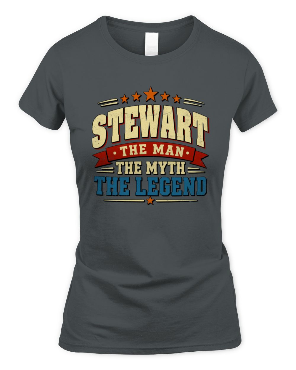 The Man The Myth The Legend Ribbon Vintage T-Shirt STEWART M1-56 / Women's Standard T-Shirt / charcoal