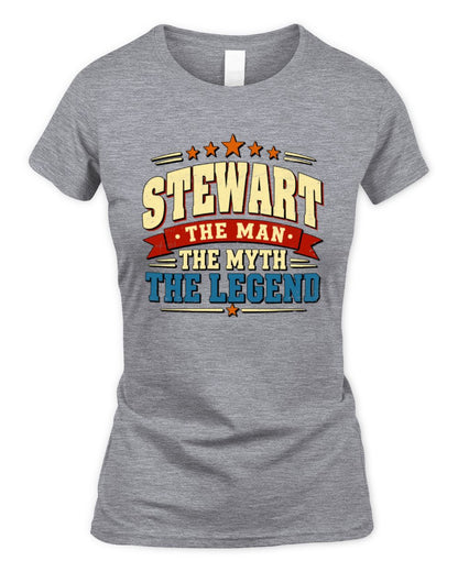 The Man The Myth The Legend Ribbon Vintage T-Shirt STEWART M1-56 / Women's Standard T-Shirt / sport grey