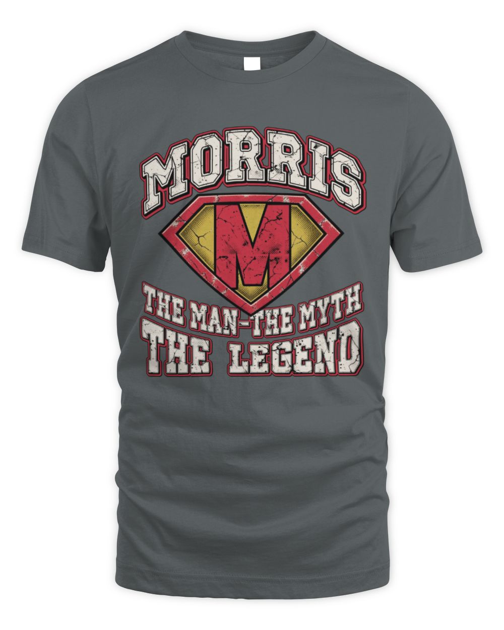 The Man The Myth The Legend Superman Graphic T-Shirt MORRIS M1-74 / Unisex Standard T-Shirt / charcoal