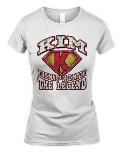 The Man The Myth The Legend Superman Graphic T-Shirt KIM M1-74 / Women's Standard T-Shirt / white
