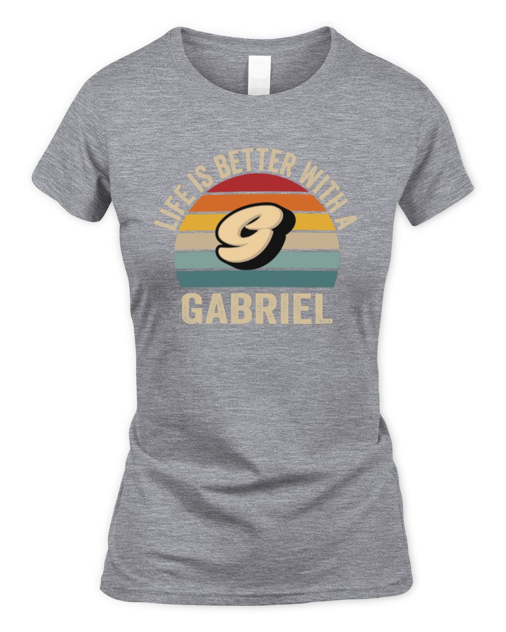 Life Is Better with Name Vintage Sun Shirt GABRIEL M1-50 / Women's Standard T-Shirt / sport grey