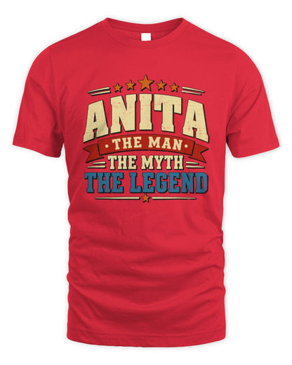The Man The Myth The Legend Ribbon Vintage T-Shirt ANITA M1-56 / Unisex Standard T-Shirt / red