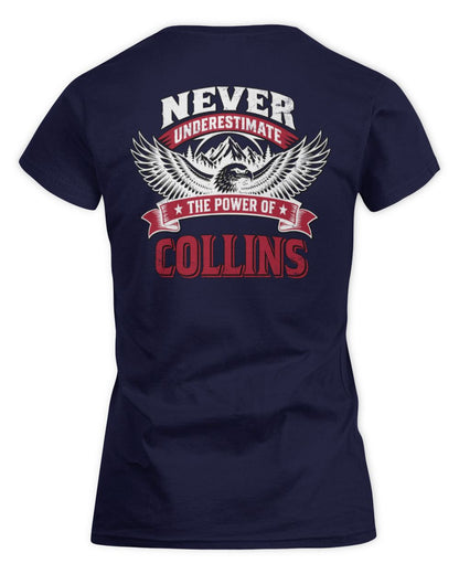 Never Underestimate Your Name Eagle Mountain Shirt COLLINS M1-61 / Women's Standard T-Shirt / navy