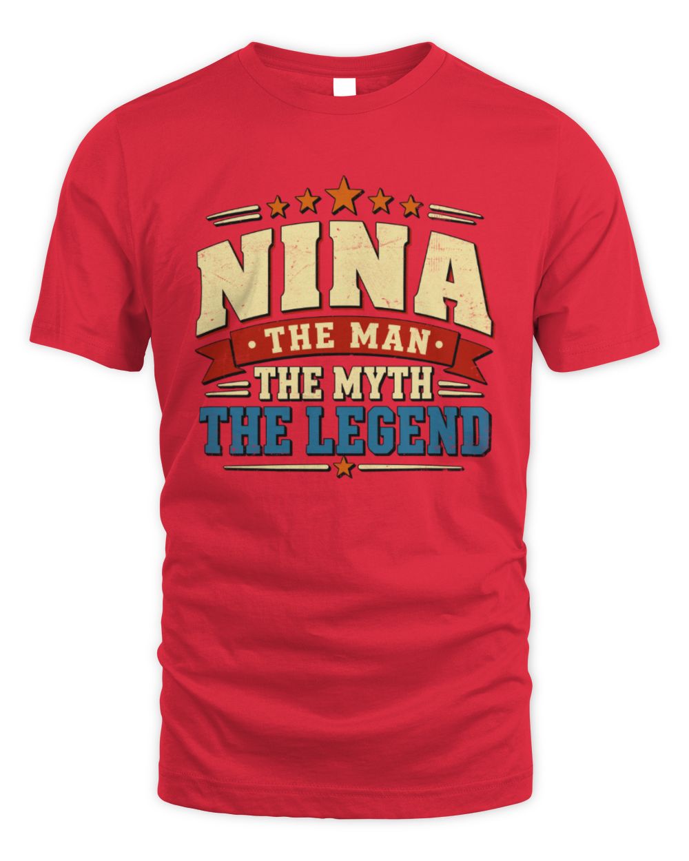 The Man The Myth The Legend Ribbon Vintage T-Shirt NINA M1-56 / Unisex Standard T-Shirt / red