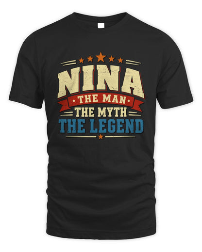 The Man The Myth The Legend Ribbon Vintage T-Shirt NINA M1-56 / Unisex Standard T-Shirt / black