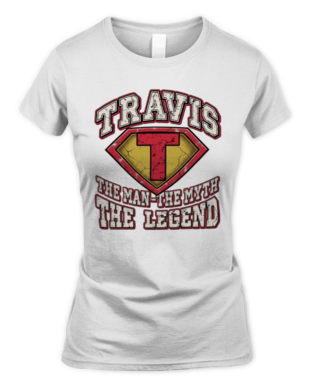 The Man The Myth The Legend Superman Graphic T-Shirt TRAVIS M1-74 / Women's Standard T-Shirt / white